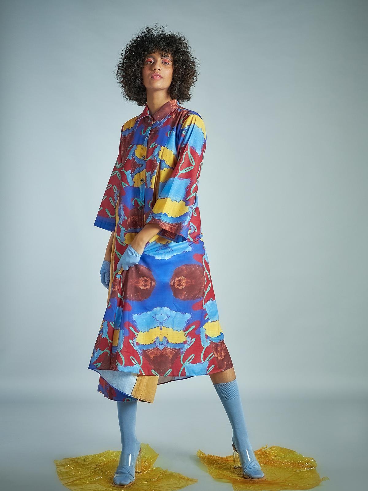 Portobello Coat Dress - Multi Color