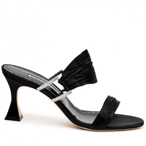  MANOLO BLAHNIK Chinap 70 satin mules 