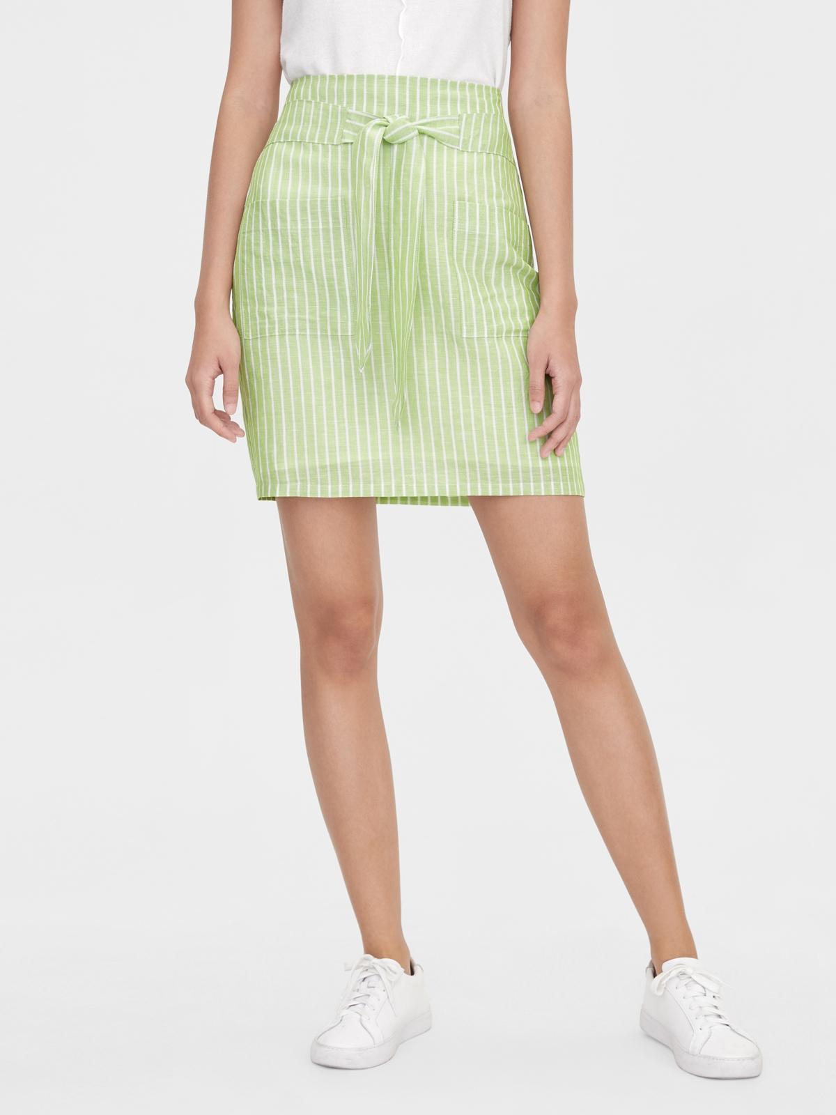 Sustainable Purpose Striped Mini Skirt - Green