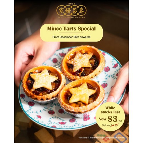 Enjoy Mince Tart for just $3 each!