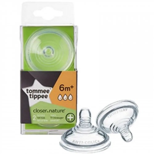Tommee Tippee Closer to Nature Anti-Colic Teat Fast Flow (Twin Pack)