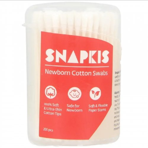 Snapkis Newborn Cotton Swabs 200-Pack