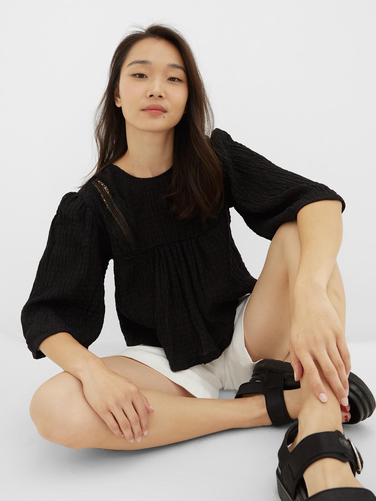 Long Sleeve Blouse - Black