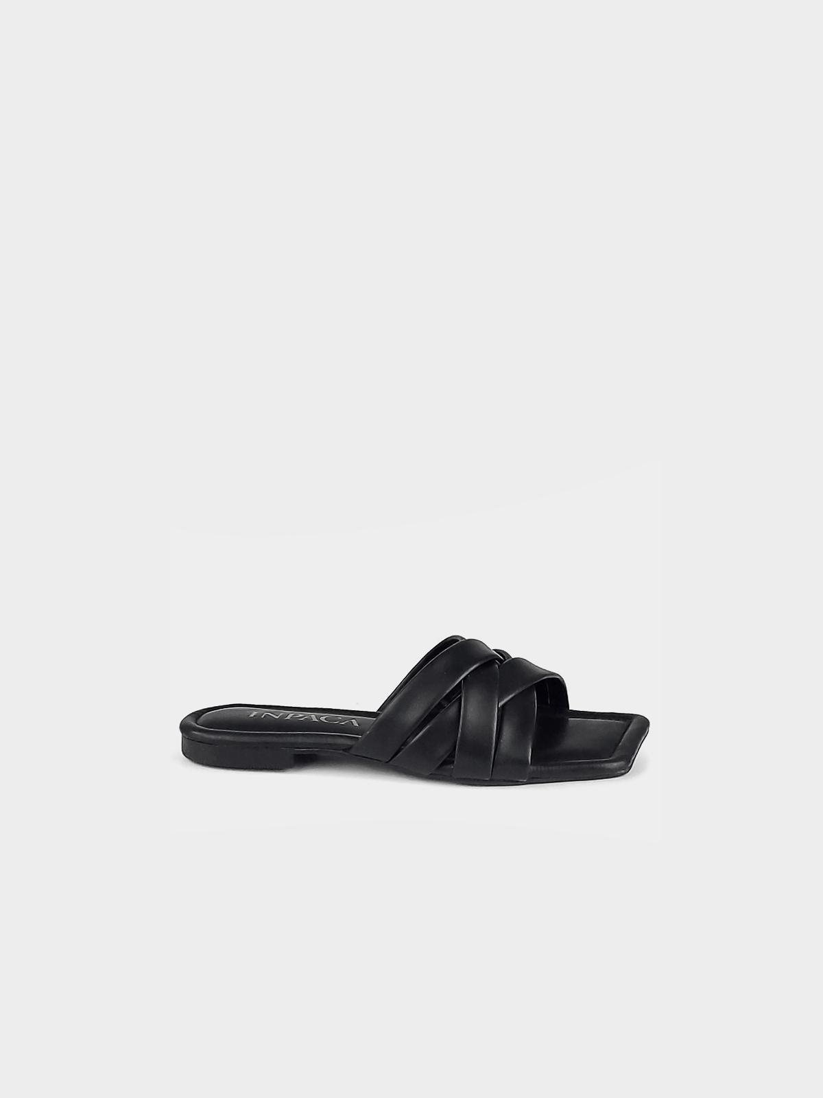Harper Flat Sandals - Black
