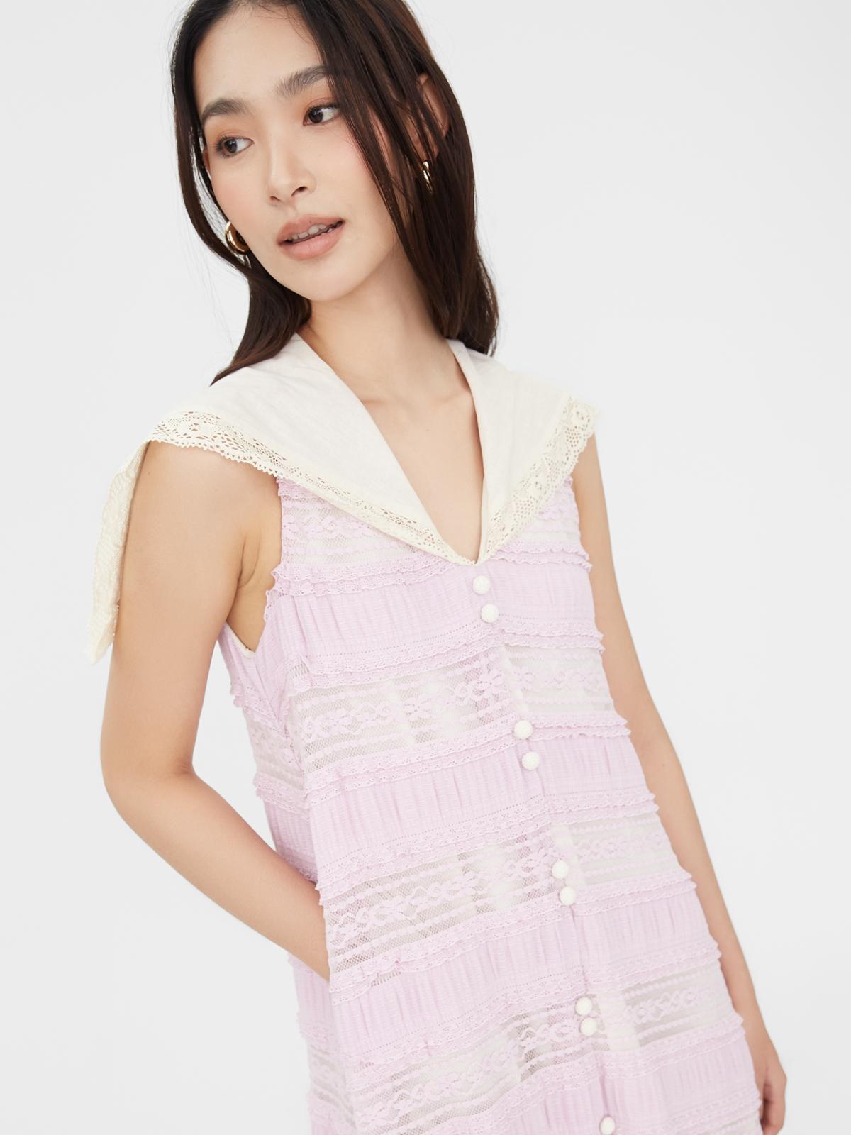 Janesuda x Pomelo Sustainable Lace Maxi Dress - Lavender