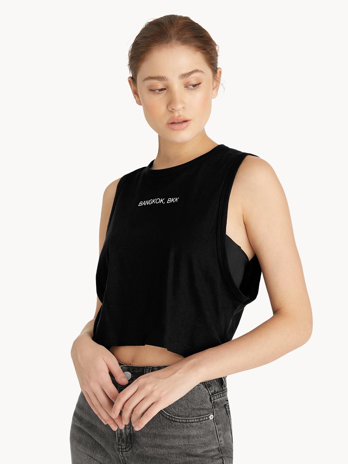 BKKFit Apparel Bangkok, BKK Crop Tank - Black