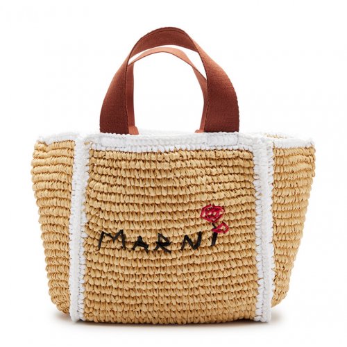 MARNI Small raffia tote 