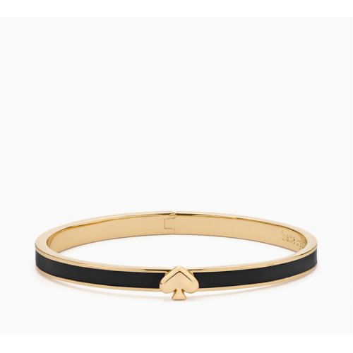 Everyday Spade Thin Enamel Bangle - black