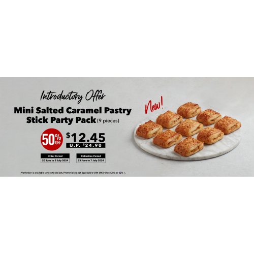 50% OFF Mini Salted Caramel Pastry Stick (9pcs)