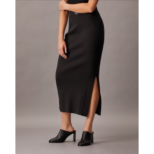 Soft Ribbed Lyocell Maxi Skirt