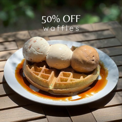 50% off Waffles for Students