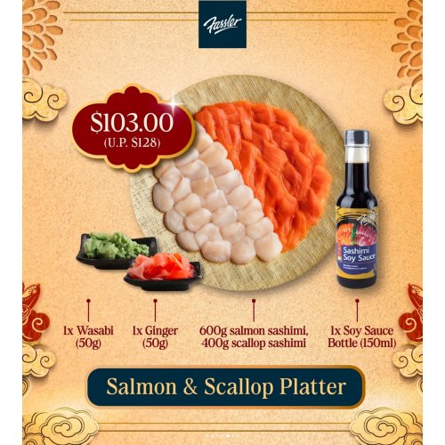 Sallmon and Scallop Plater