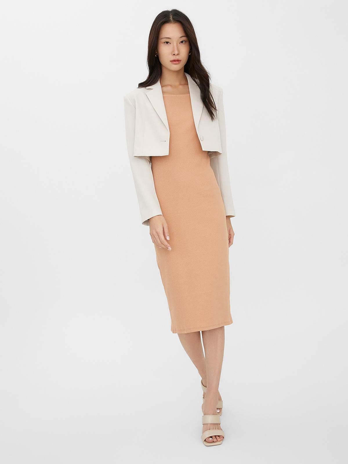 Sustainable Criss Cross Dress - Brown