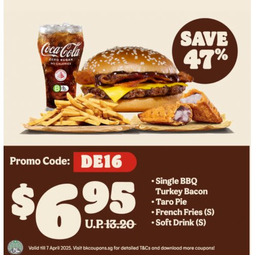 Savour 47% off on this burger and dessert combo!