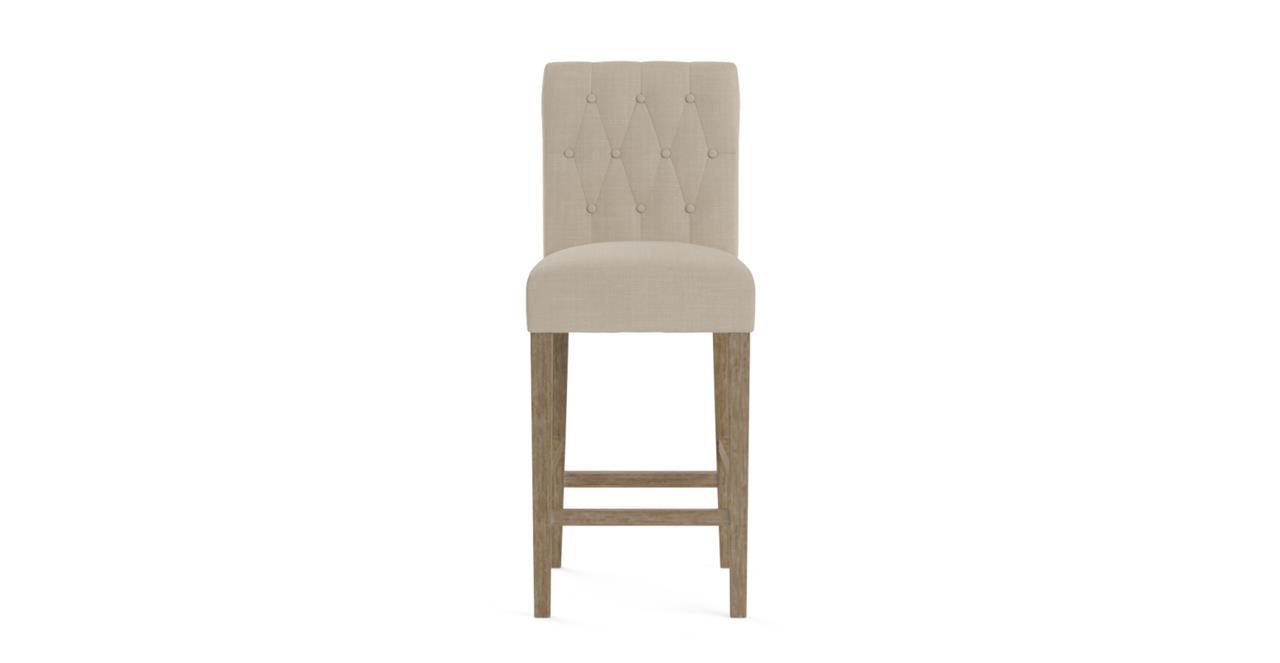 Espen Bar Stool French Beige Wire Brushed Solid Beech 70