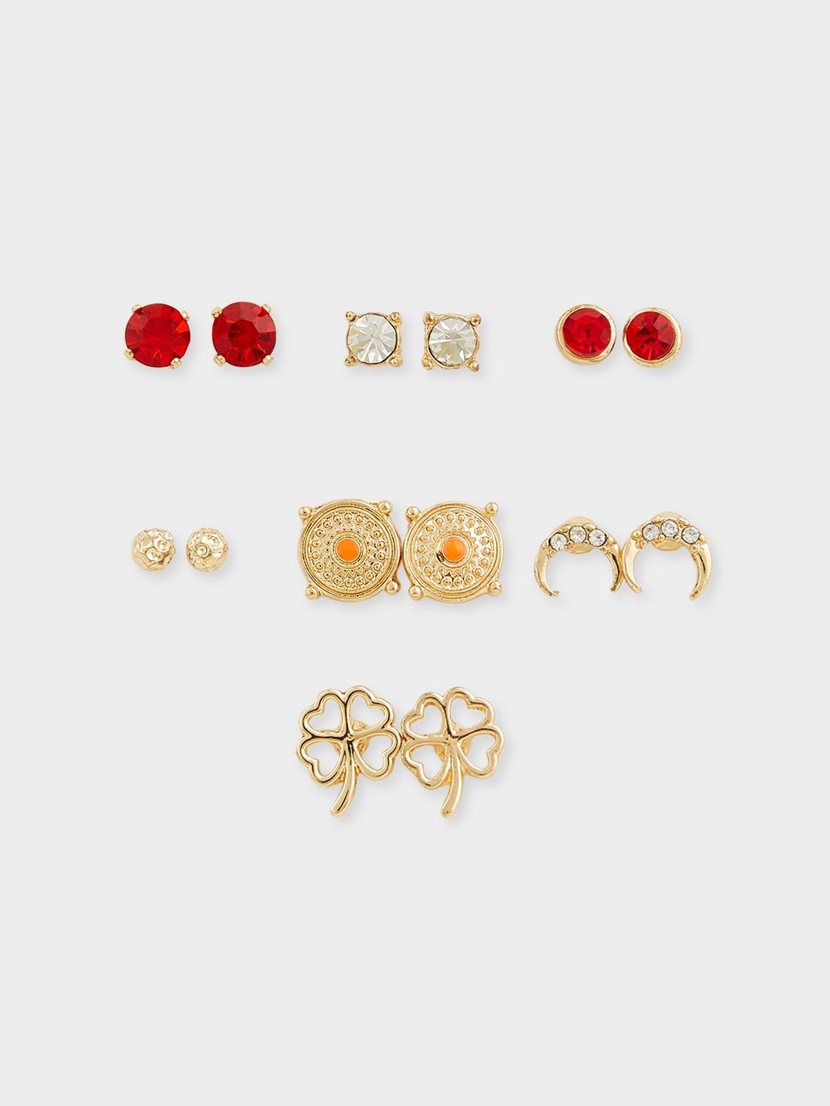 Mixed Earrings Set - Orange