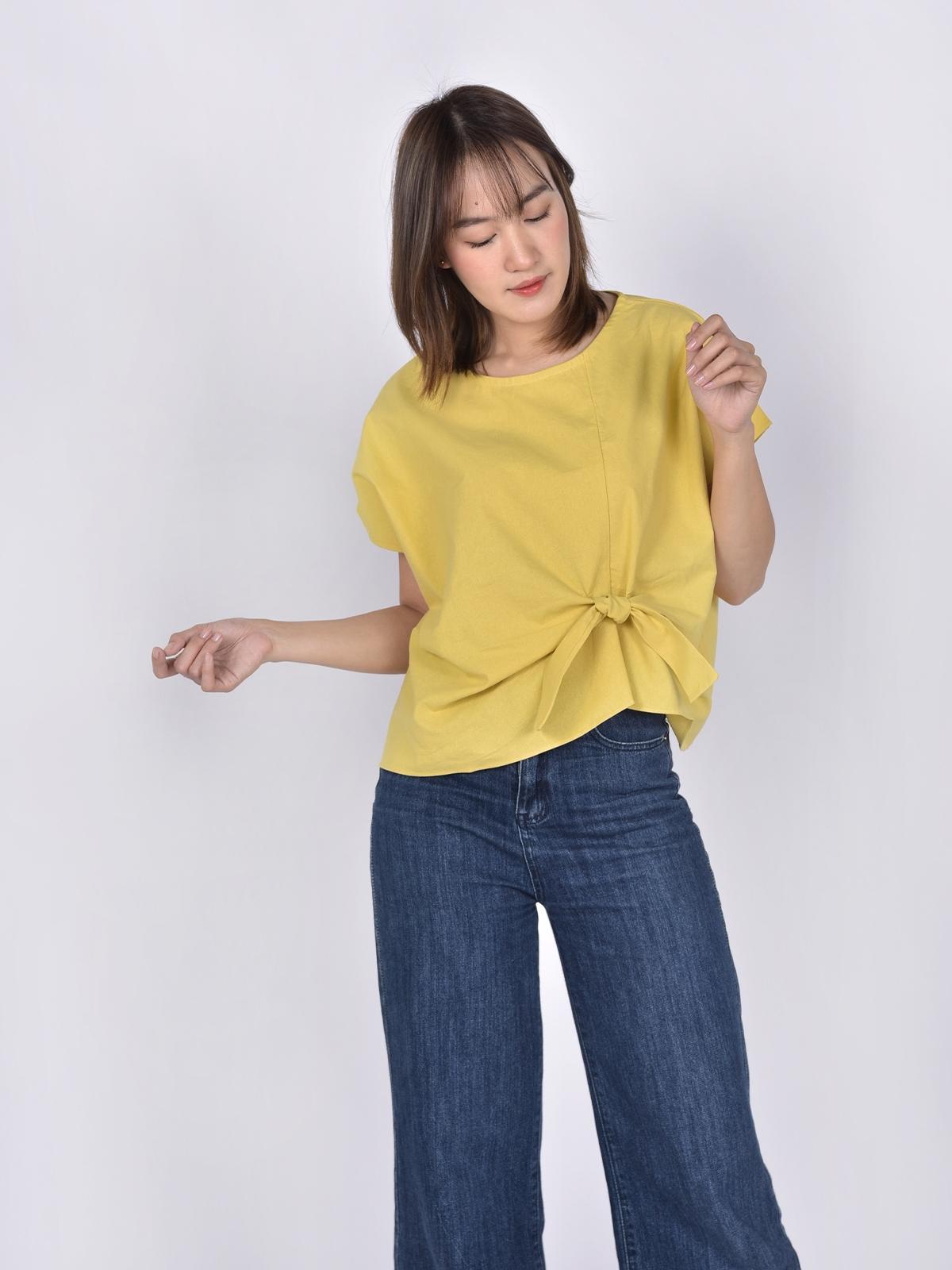 3.3 Field Trip X Knotted Sleeveless Top - Yellow