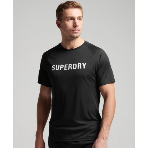 Train Active Logo Short Sleeve T Shirt-BLACK