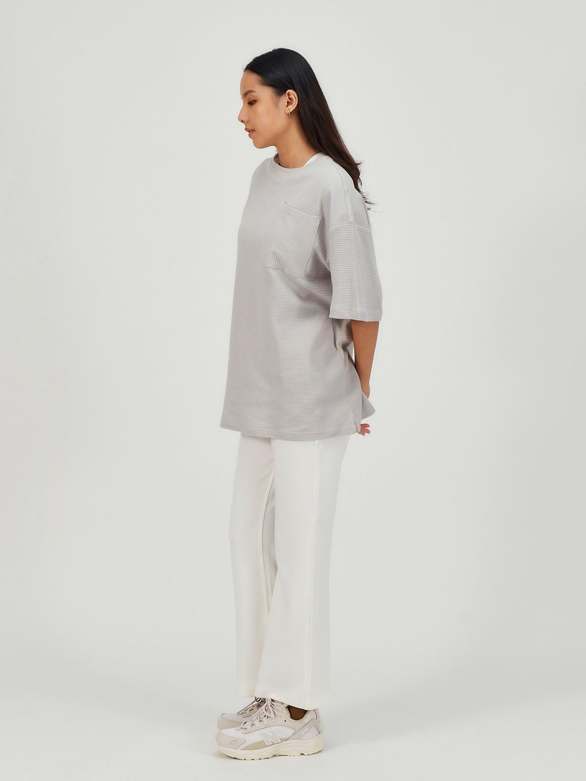 Unisex Waffle Tee - Light Grey