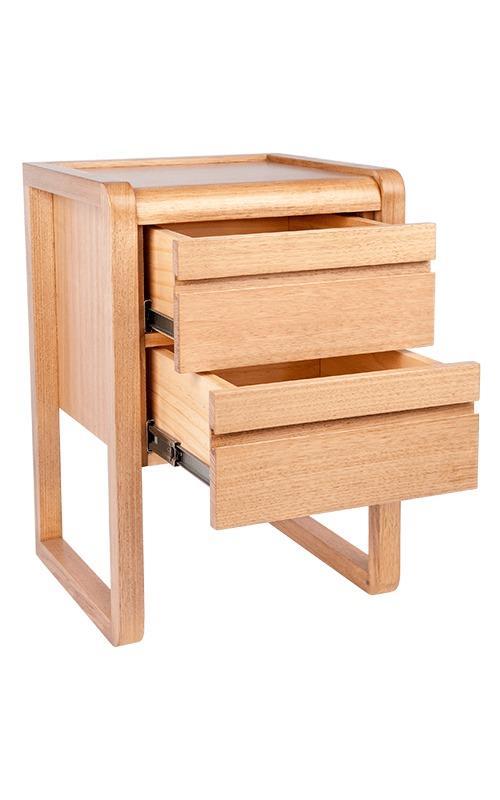 Boston custom timber 2 drawers bedside