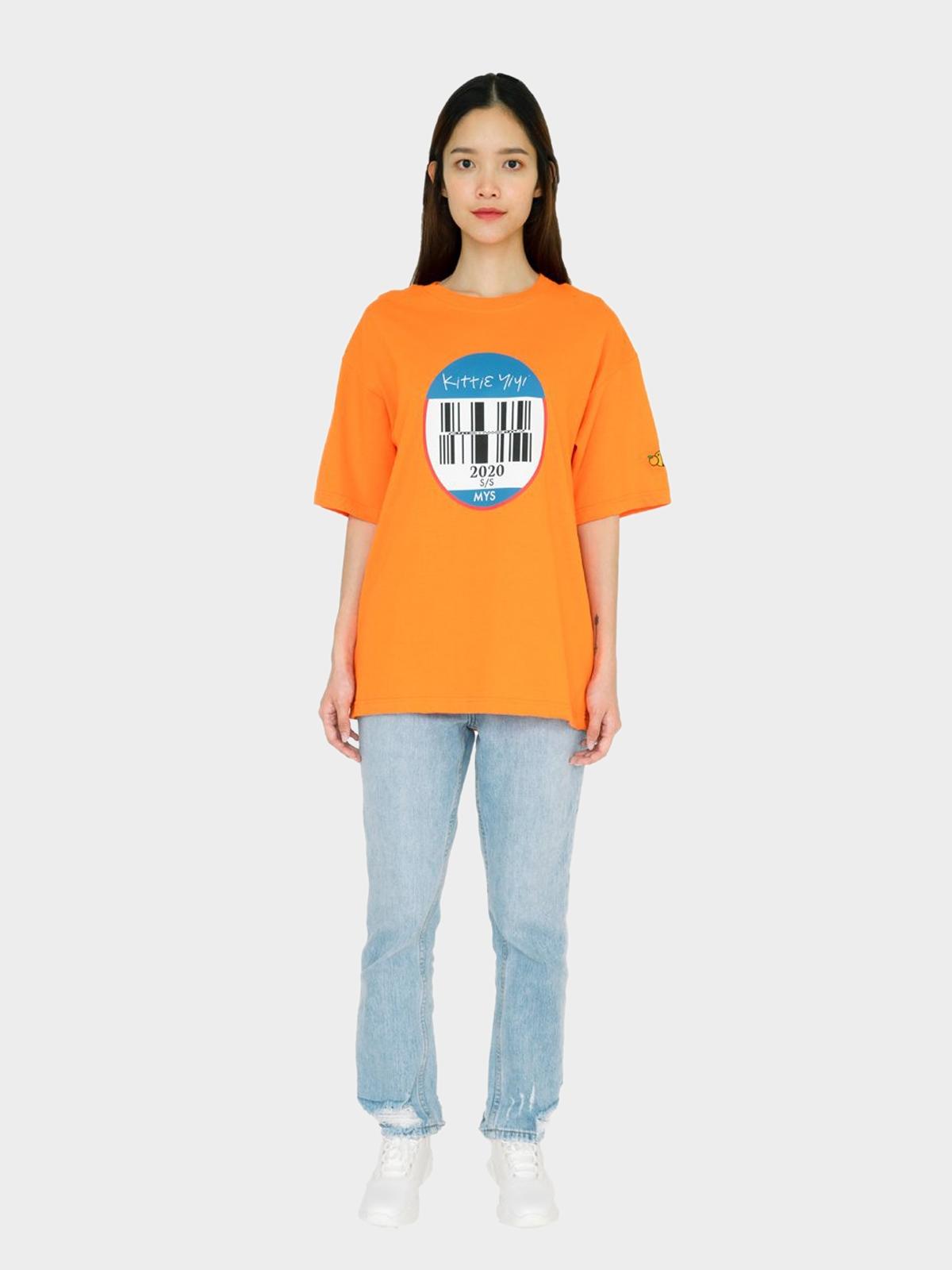 Barcode Graphic Tee - Orange