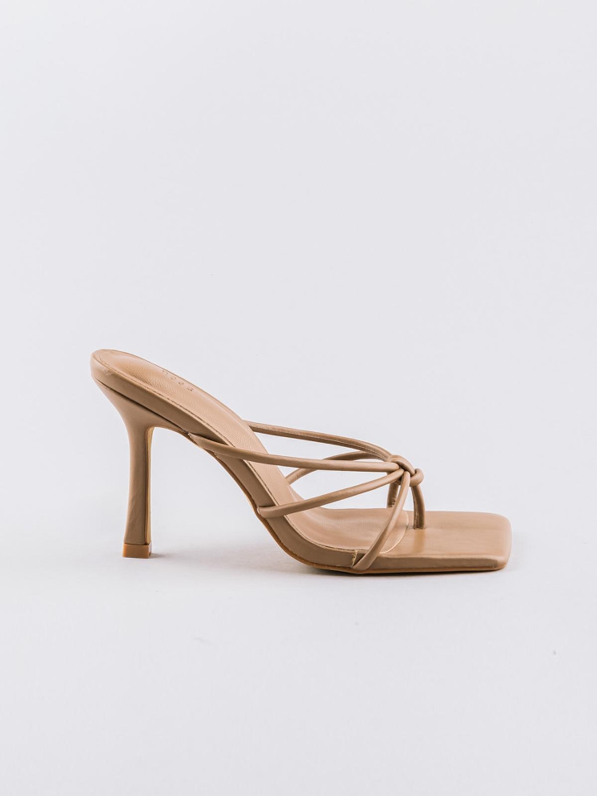 Strappy Heel Slide - Beige