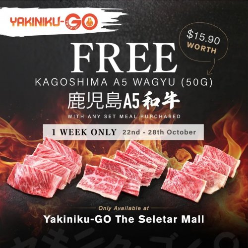 50g of FREE A5 Kagoshima Wagyu? Yes, please! 