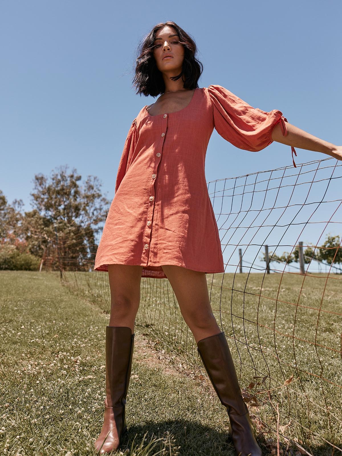 Aidi Mini Dress - Sangria