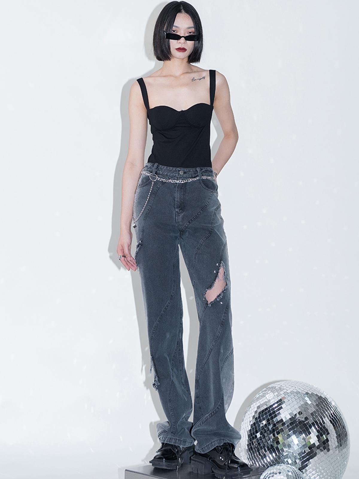 Ripped Jeans - Black