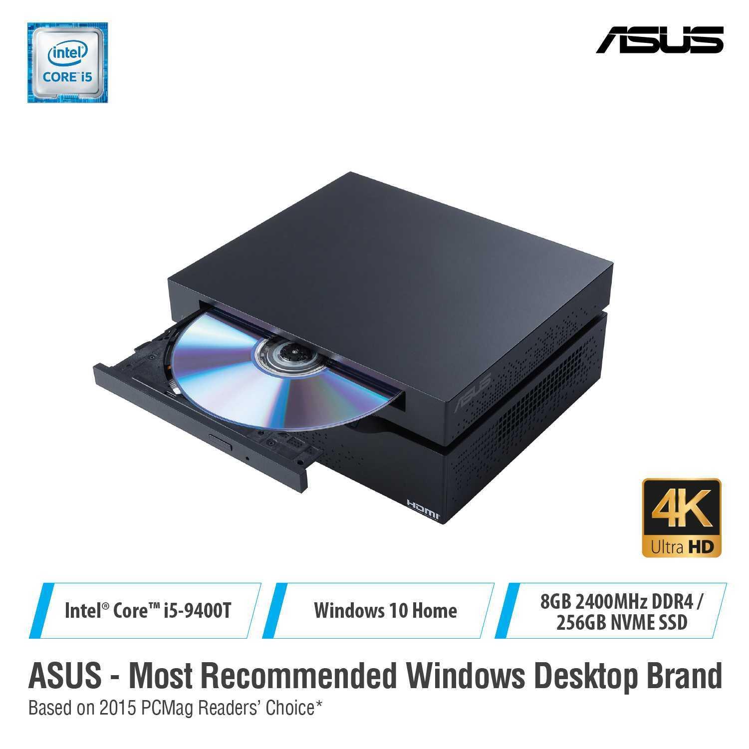 VivoMini VC66 High-performance mini PC with an Intel® Core™ i7, i5 , i3 processor, Windows 10 Home, DDR4 RAM, 4K UHD support, and triple storage up to one M.2 SSD and two 2.5-inch SSD/HDD, 802.11ac Wi-Fi.