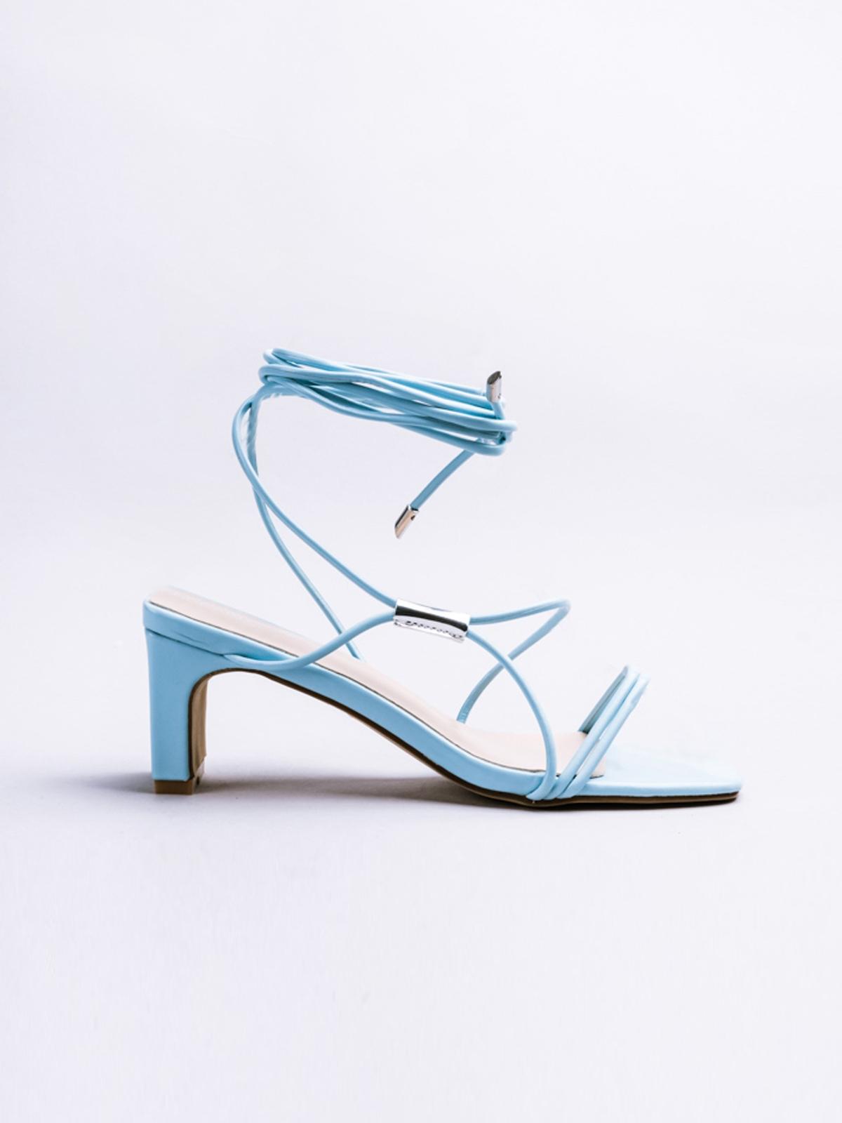 Lace Up Strappy Sandal - Blue