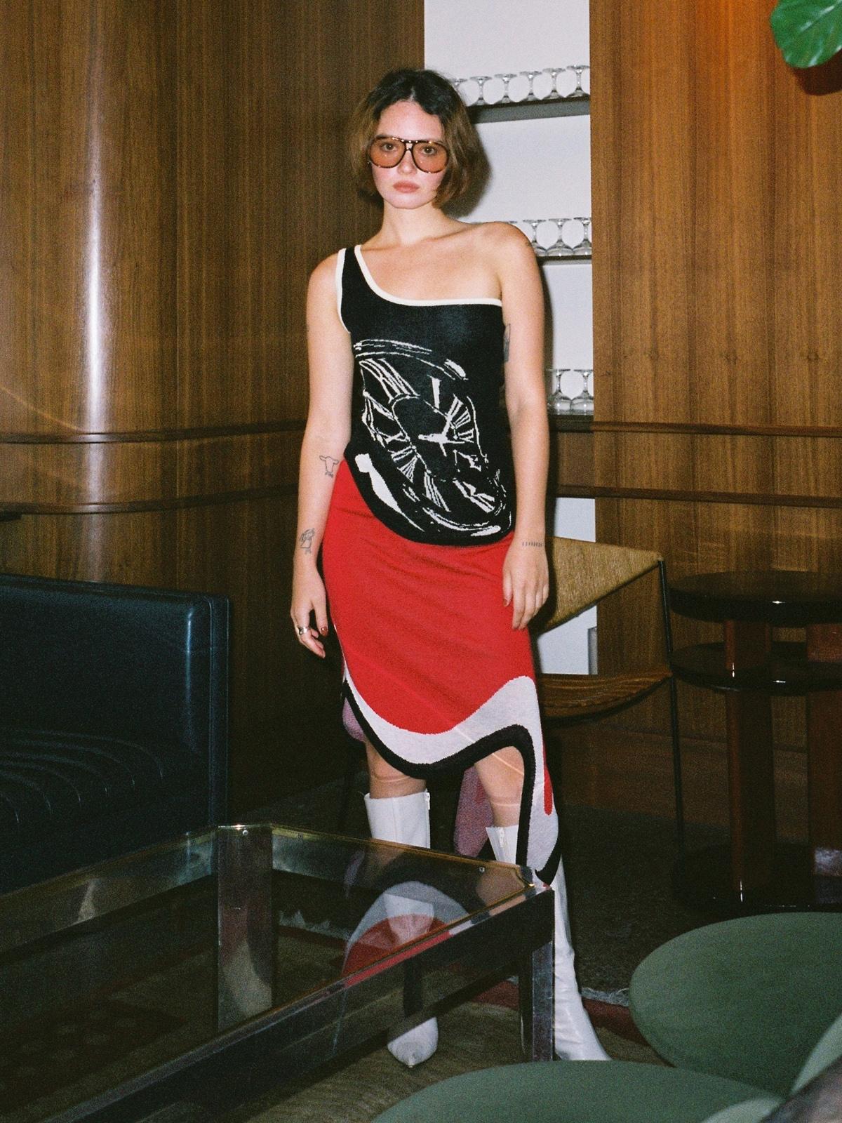 Melted Skirt - Red