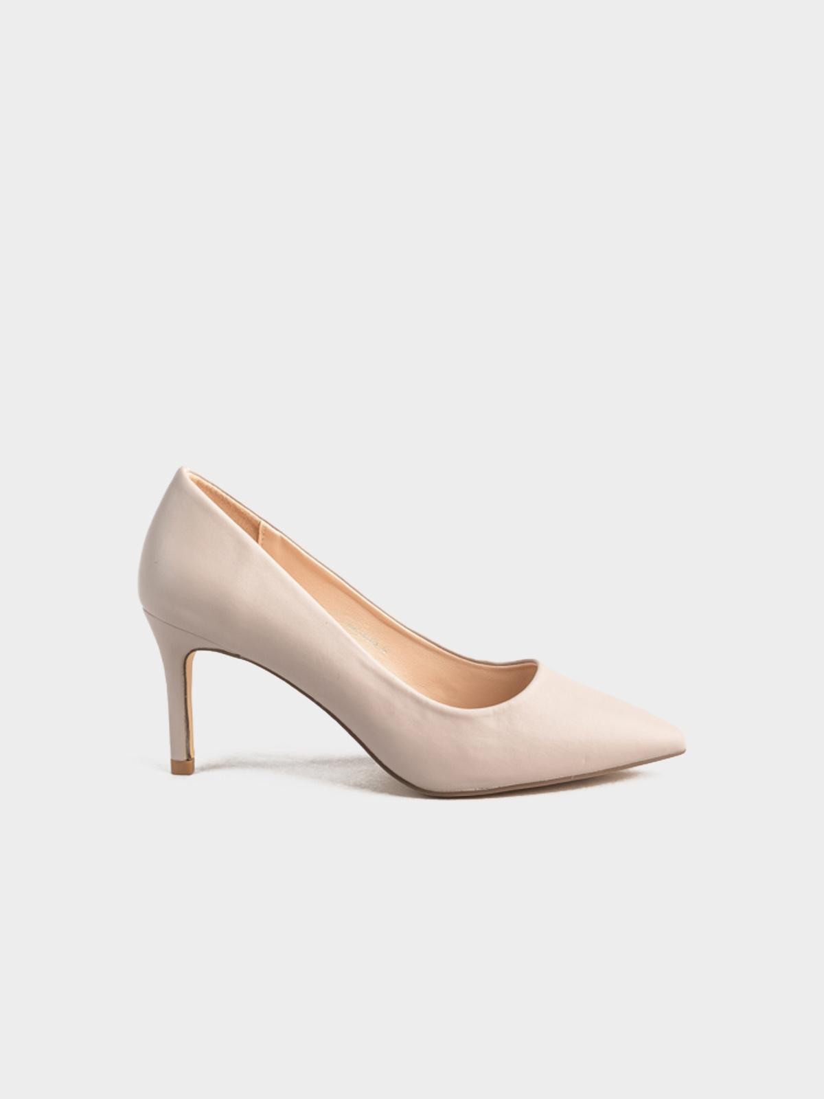 Pointy Toe Heel Pump - Beige