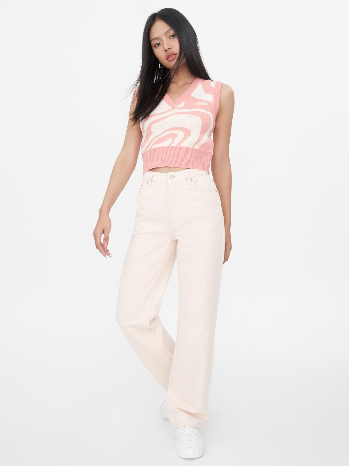 Chuck x Wave Crop Knit Vest - Pink
