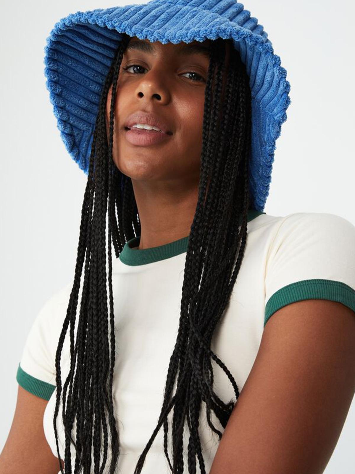 Bianca Textured Bucket Hat - Blue