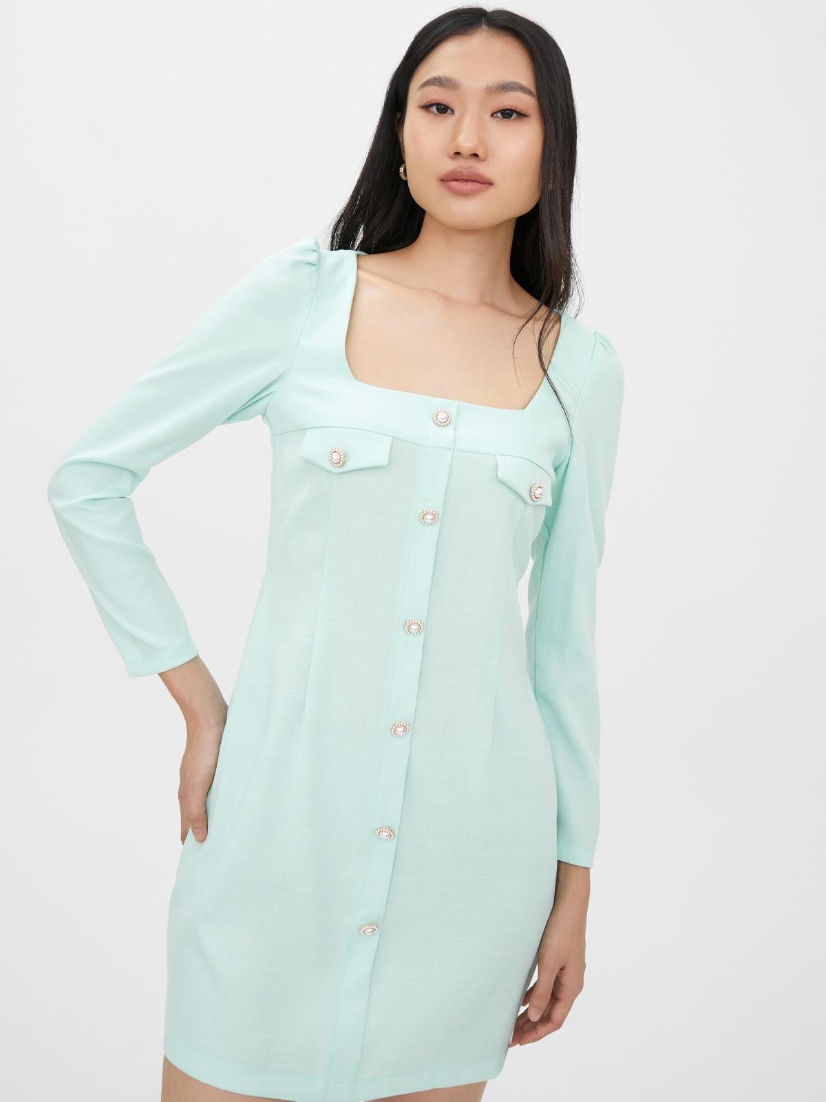 Long Sleeve Mini Dress - Mint