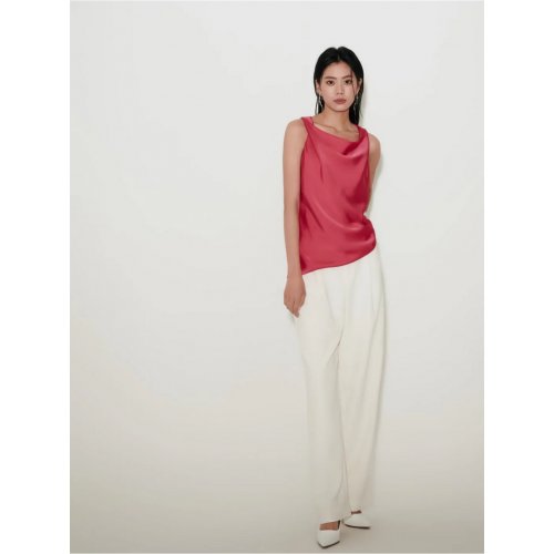 Sleeveless Cowl Neck Blouse