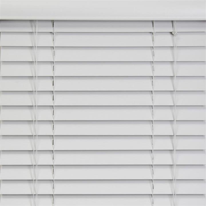 50mm Embossed Grain PVC Faux Wood Venetian Blinds White