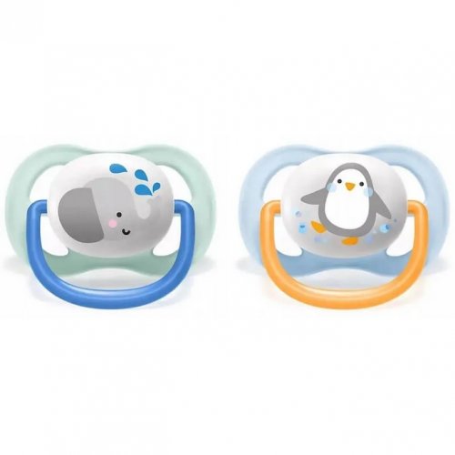 Philips Avent Ultra Air Animals Soother 0-6m - Blue / Yellow