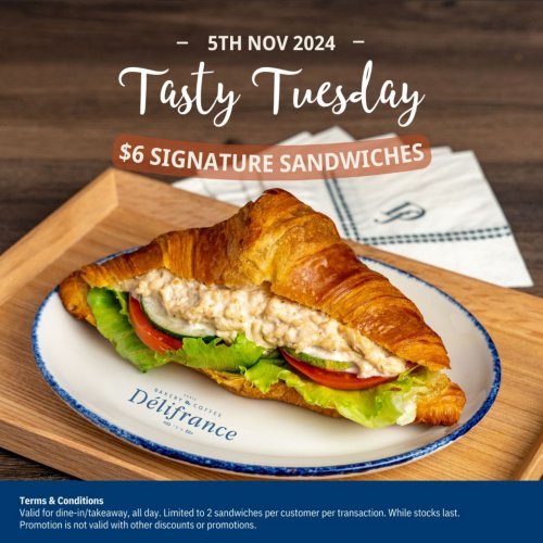 Enjoy signature sandwiches