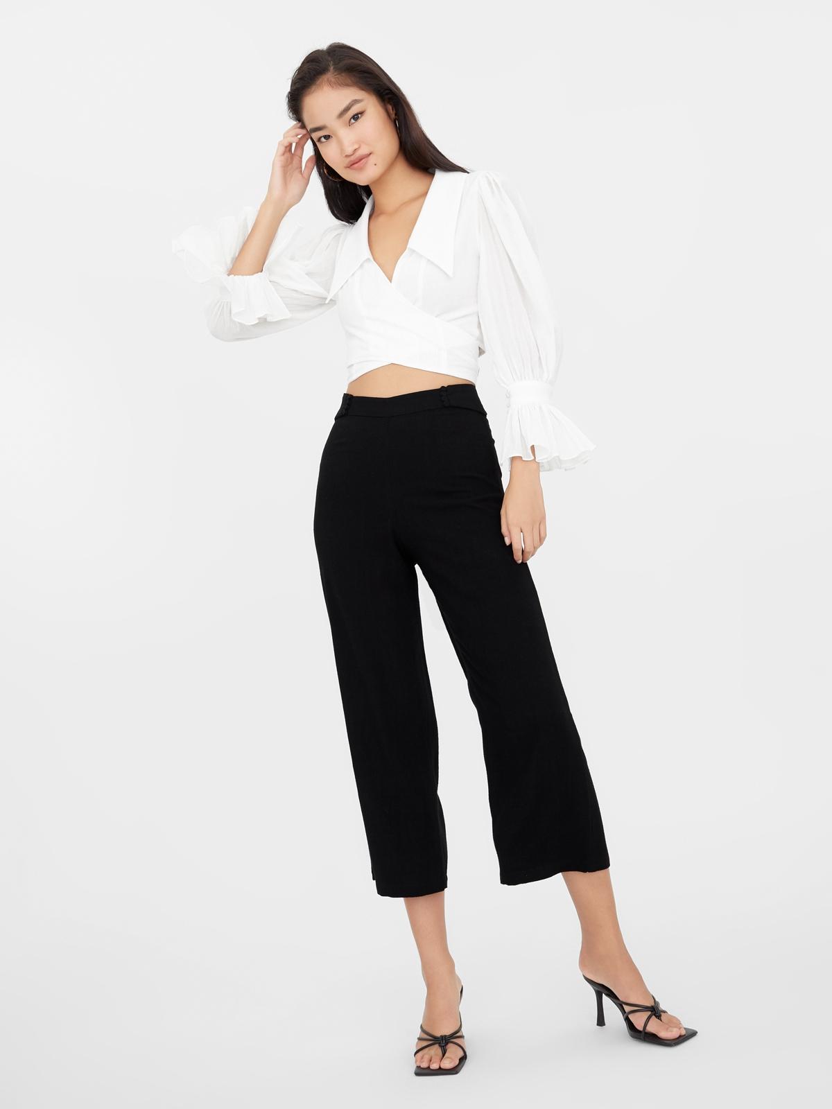 High Waist Wide Leg Pants - Black