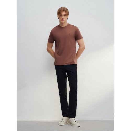 Aqua Soft Cotton Smart Fit Short Sleeve T-Shirt with Logo