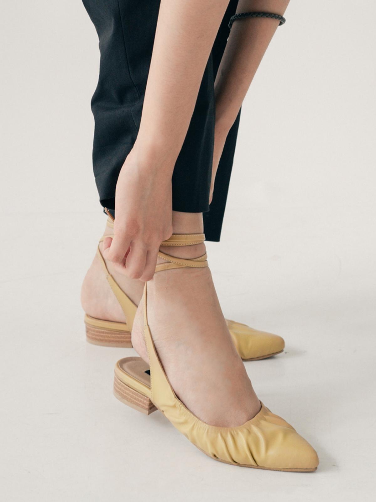 Kaia Strappy Shoes - Mustard