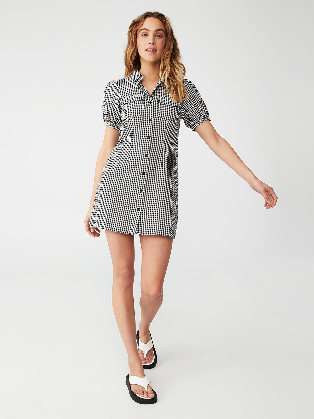 Woven Petite Iggy Shirt Kayla Micro - Gingham Black