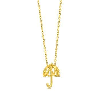 999.9 Gold Umbrella Pendant