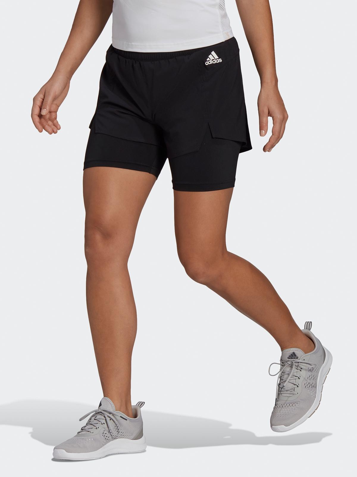 Primeblue Designed To Move 2-In-1 Sport Shorts - Black/White