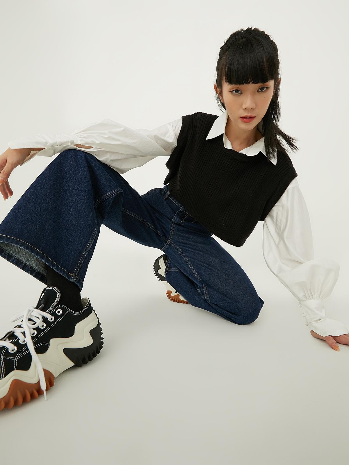 Sustainable Straight Legged Jeans - Blue