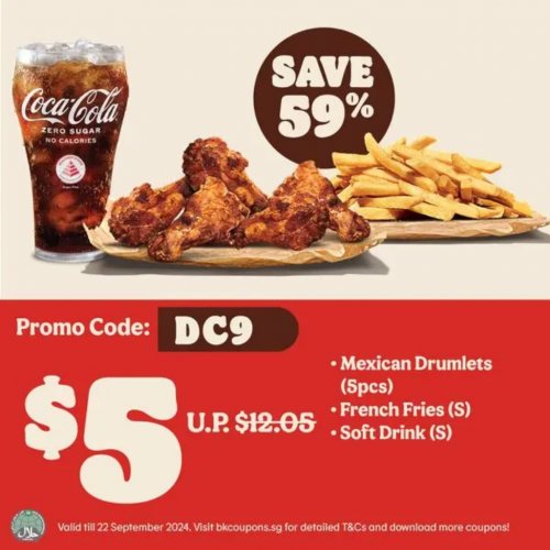 Mexican Drumlets (5 pcs), Sides & Drinks for only $5