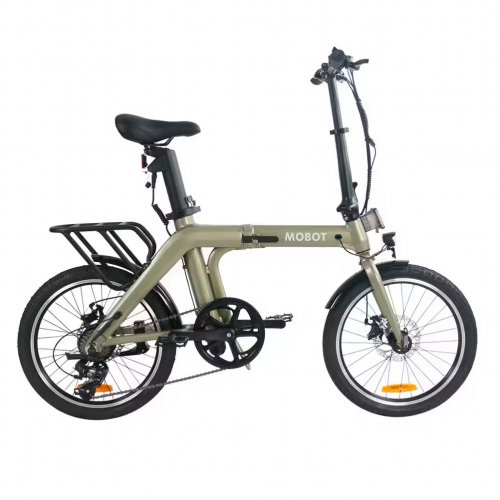 Electric Bicycle (ebike) MOBOT S3 20in 7spd 36V 10.4Ah - Khaki Green