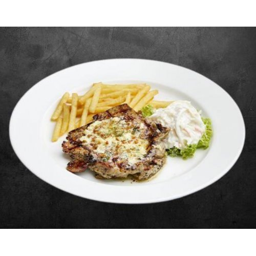 Garlic Butter Chicken (French Fries & Coleslaw) 